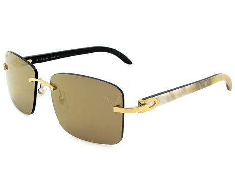 cartier buffalo horn sunglasses|cartier glasses 140 genuine horn.